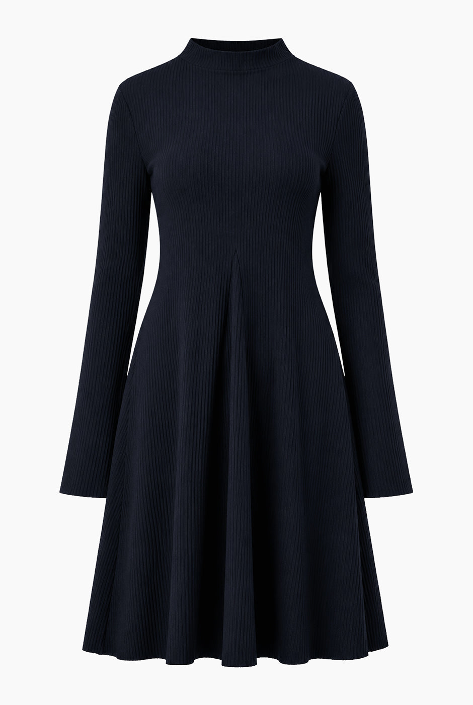 Vestido Ivonne corto azul marino de manga larga
