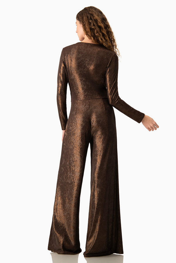 Jumpsuit Ivonne cruzado cafe