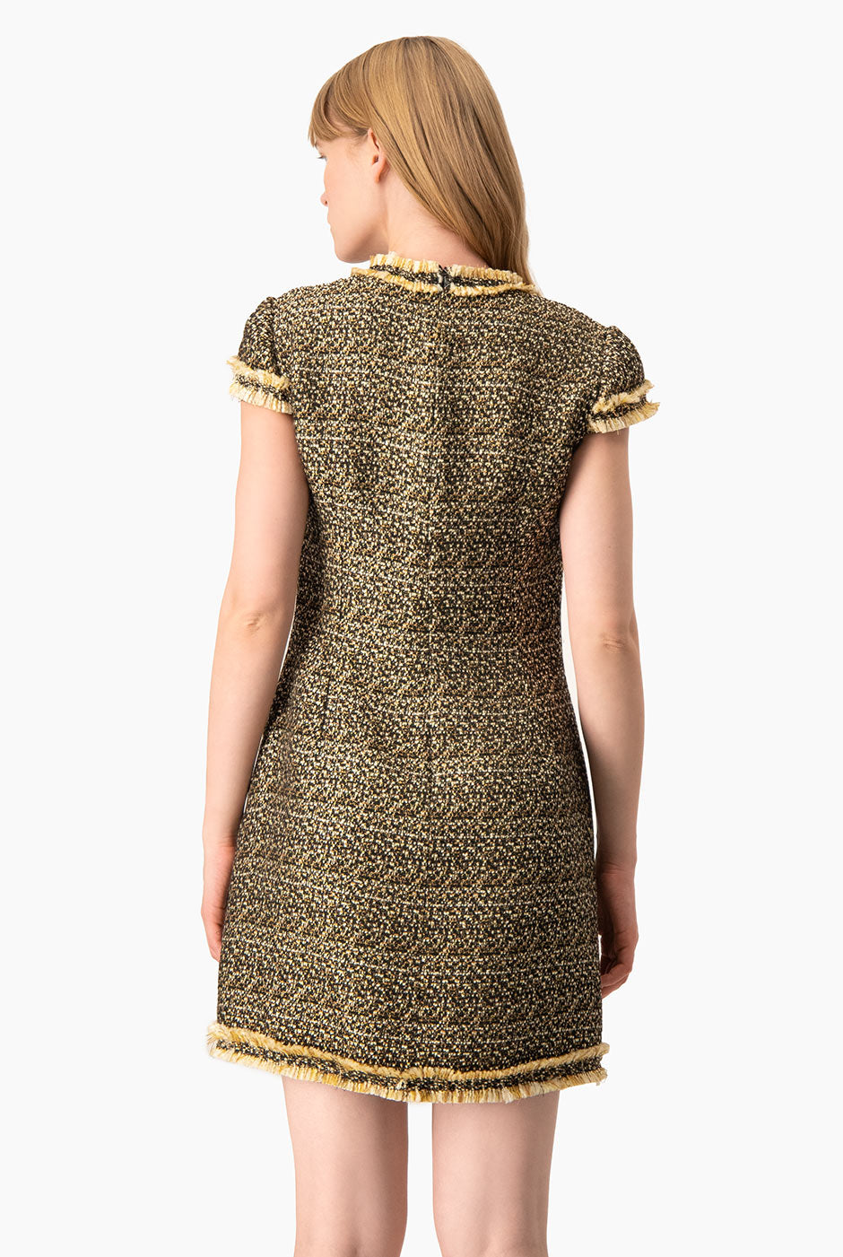 Vestido Ivonne corto tejido multicolor con escote de gota