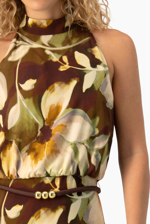 Maxi vestido Ivonne cuello halter