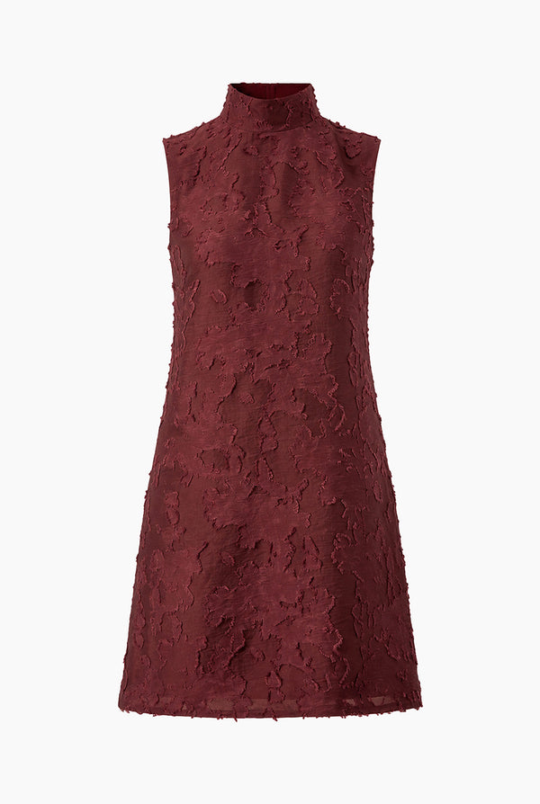 Vestido Ivonne corto color vino