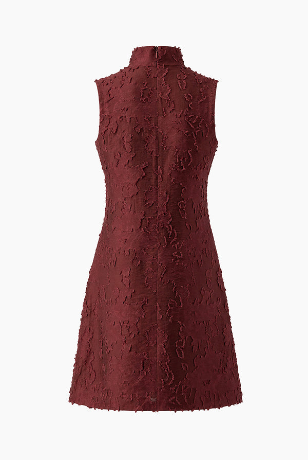 Vestido Ivonne corto color vino
