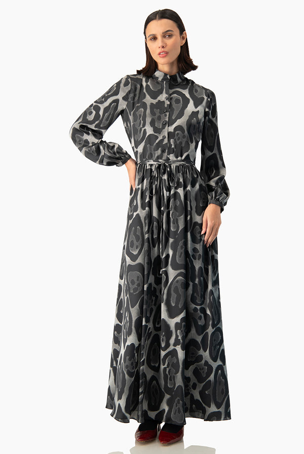 Vestido maxi Ivonne manga larga
