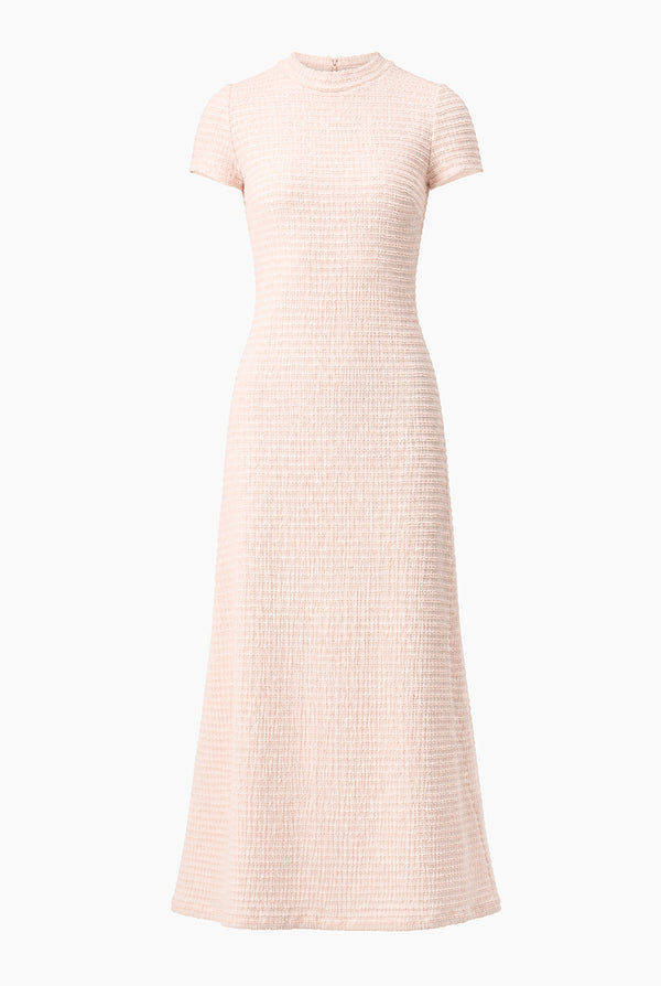 Vestido Ivonne rosa manga corta