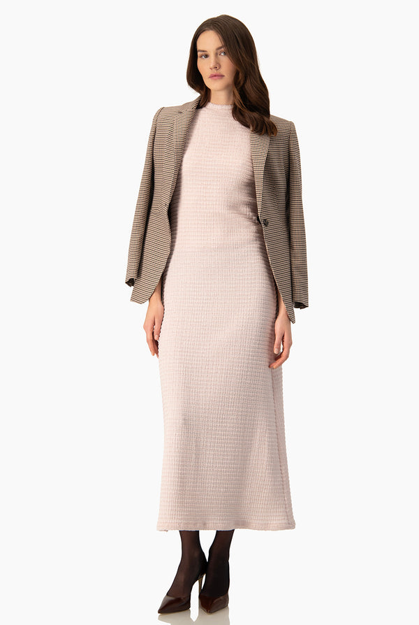 Vestido Ivonne rosa manga corta