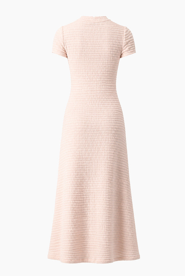 Vestido Ivonne rosa manga corta