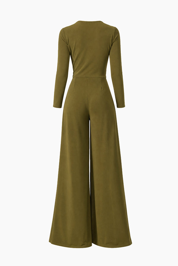 Jumpsuit Ivonne verde escote V