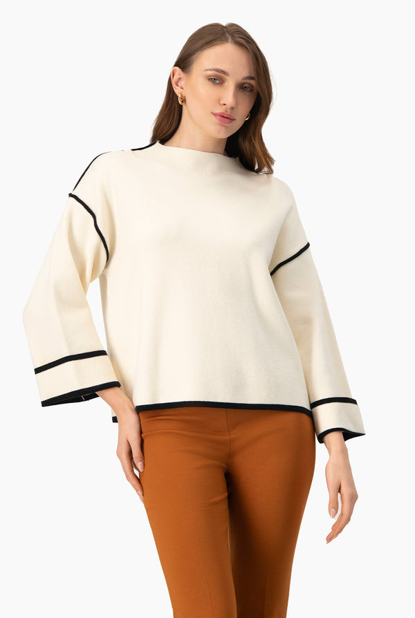 Pullover Ribete En Contraste