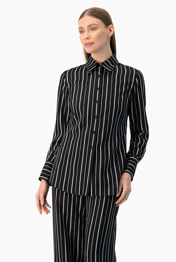 Camisa recta rayada