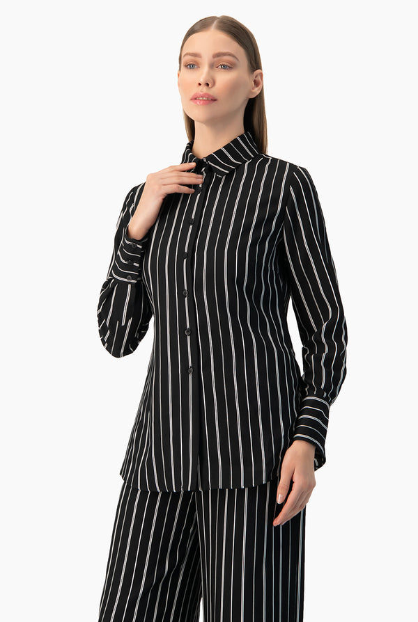 Camisa recta rayada