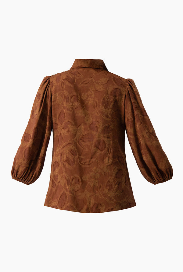 Camisa Ivonne manga abullonada
