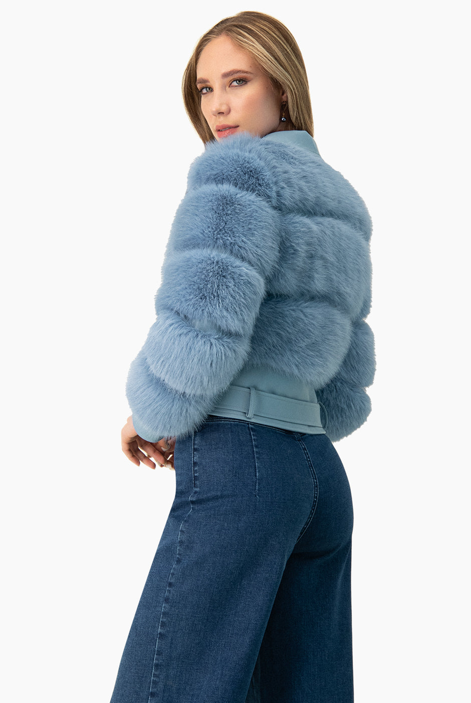 Chamarra Puffer Faux-Fur