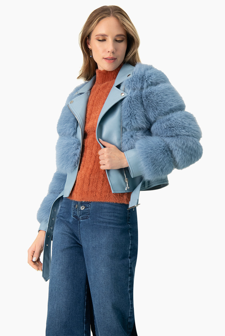 Chamarra Puffer Faux-Fur