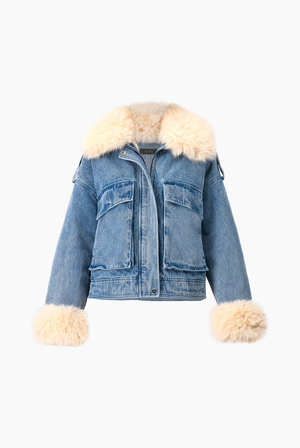 Chamarra Demin Fur