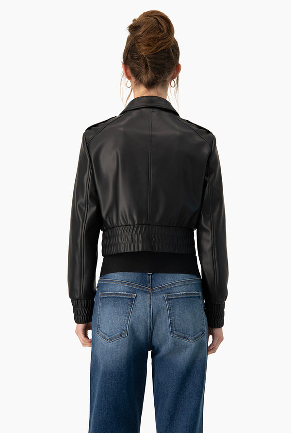 Chamarra PU Bomber