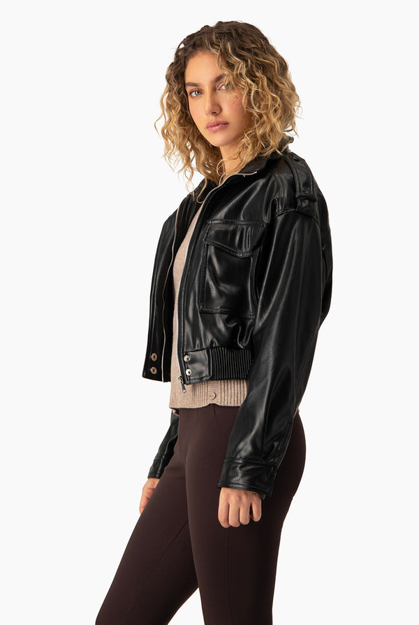 Chamarra Bomber PU