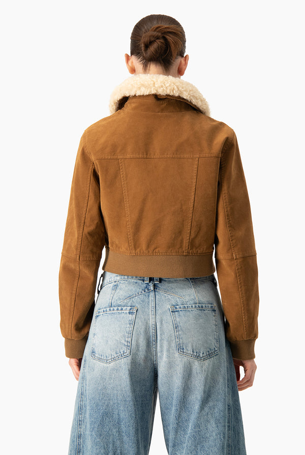 Chamarra Caramel Suede