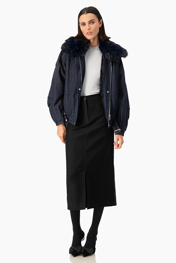 Chamarra Denim Fur