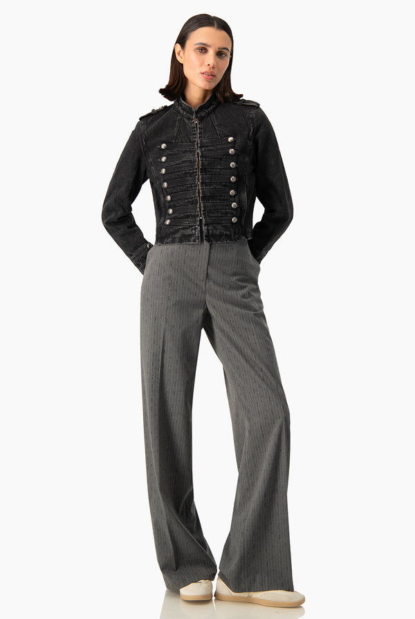 Chamarra Botonadura Denim