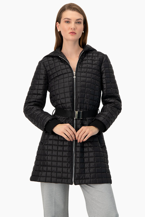 Chamarra larga acolchonada