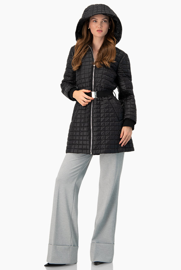 Chamarra larga acolchonada