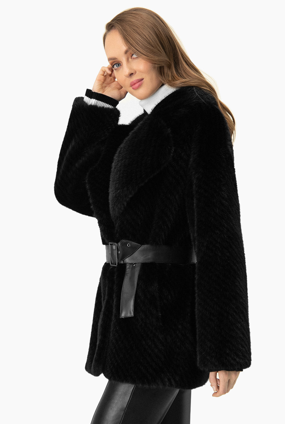 Abrigo Faux-Fur Dark