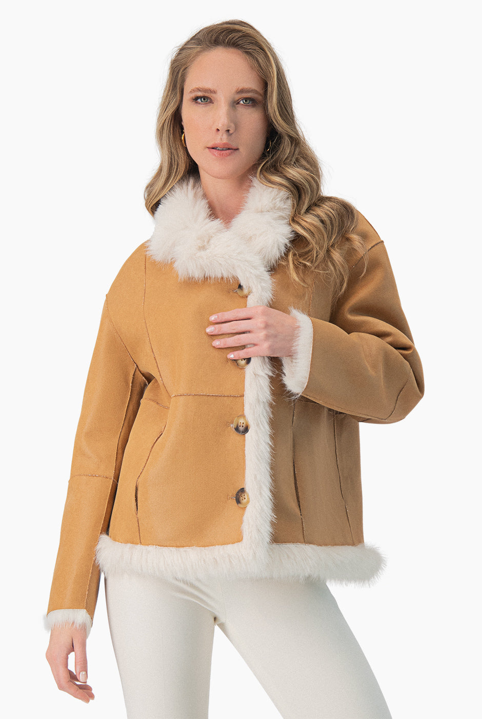 Abrigo Suede Interior Faux-Fur