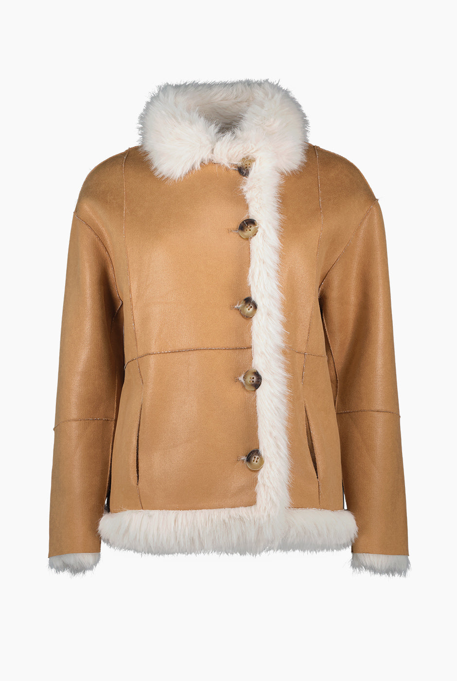 Abrigo Suede Interior Faux-Fur