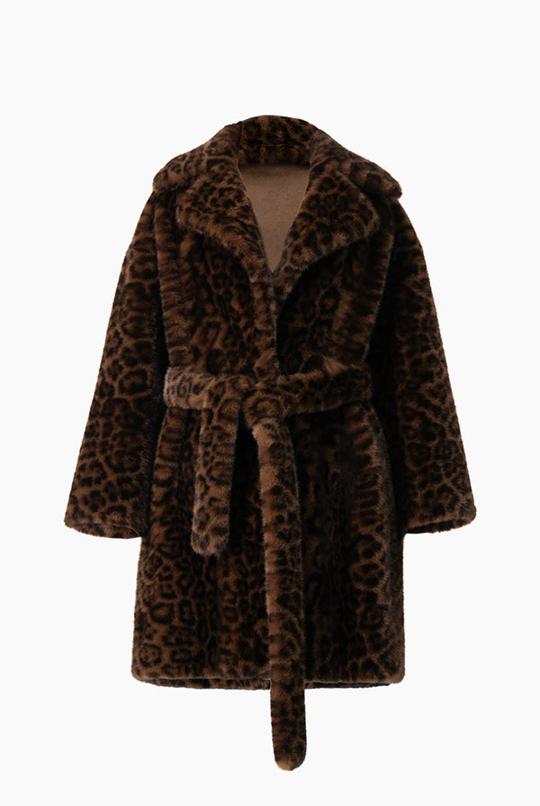 Abrigo Reversible Cheetah Print