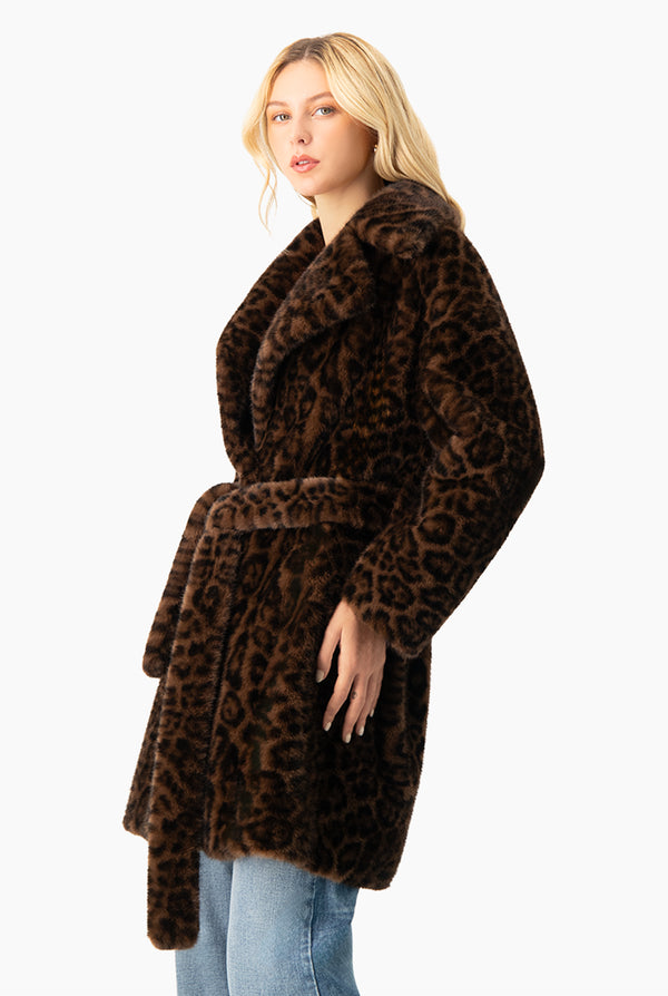 Abrigo Reversible Cheetah Print