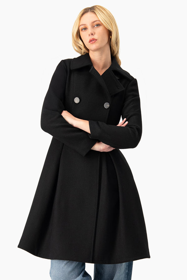 Abrigo largo doble botonadura