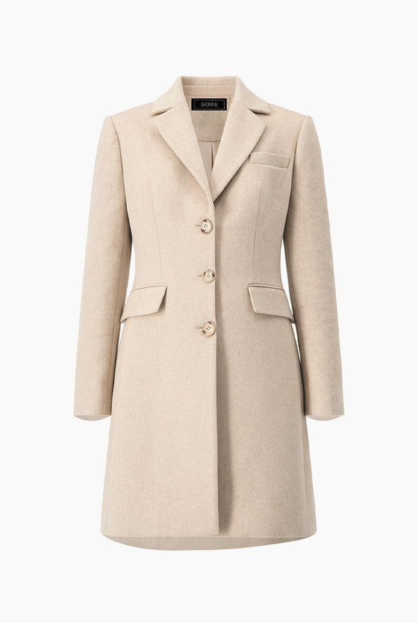 Abrigo largo con botones