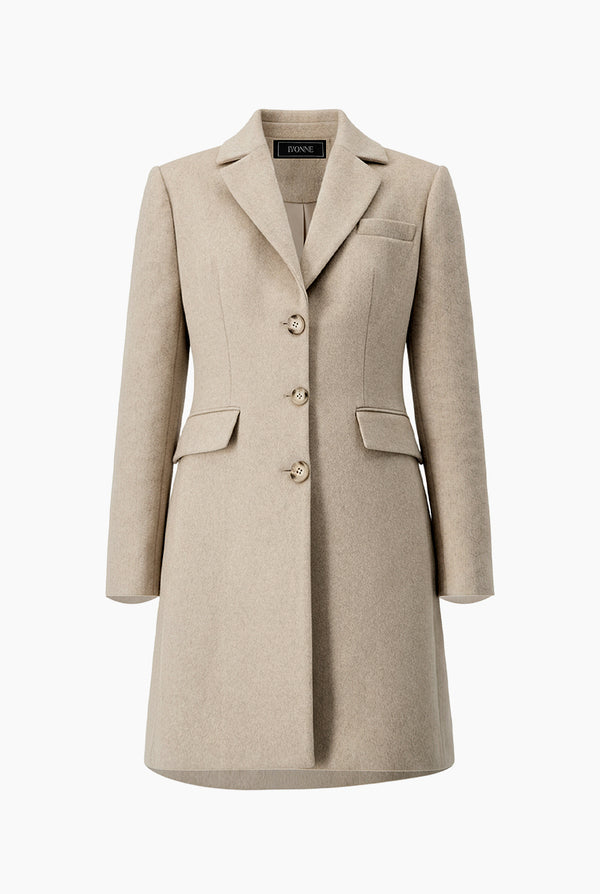 Abrigo largo con botones