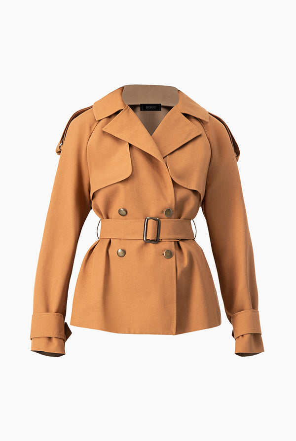 Trench cruzado corto