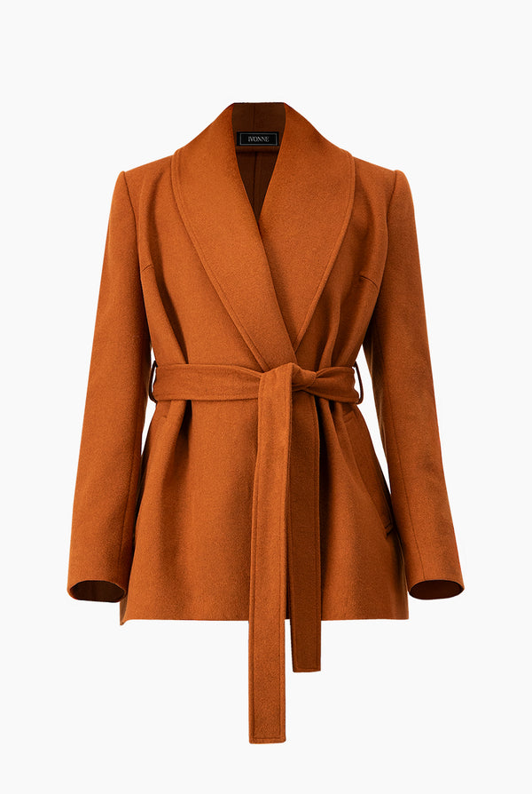 Abrigo con cinta en cintura