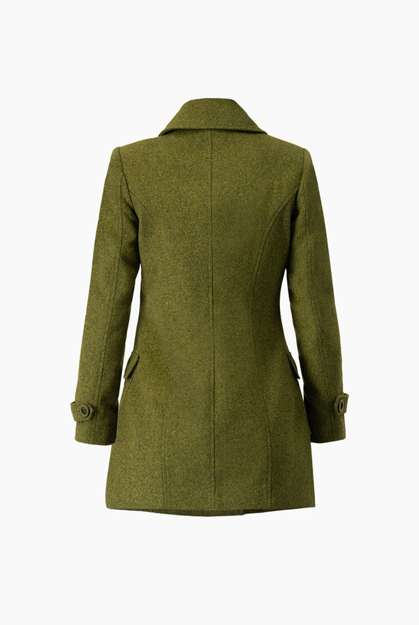 Abrigo cruzado con bolsillos