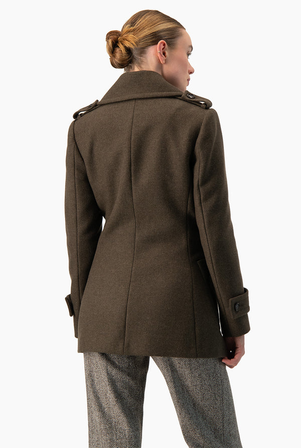 Abrigo Ivonne cruzado khaki