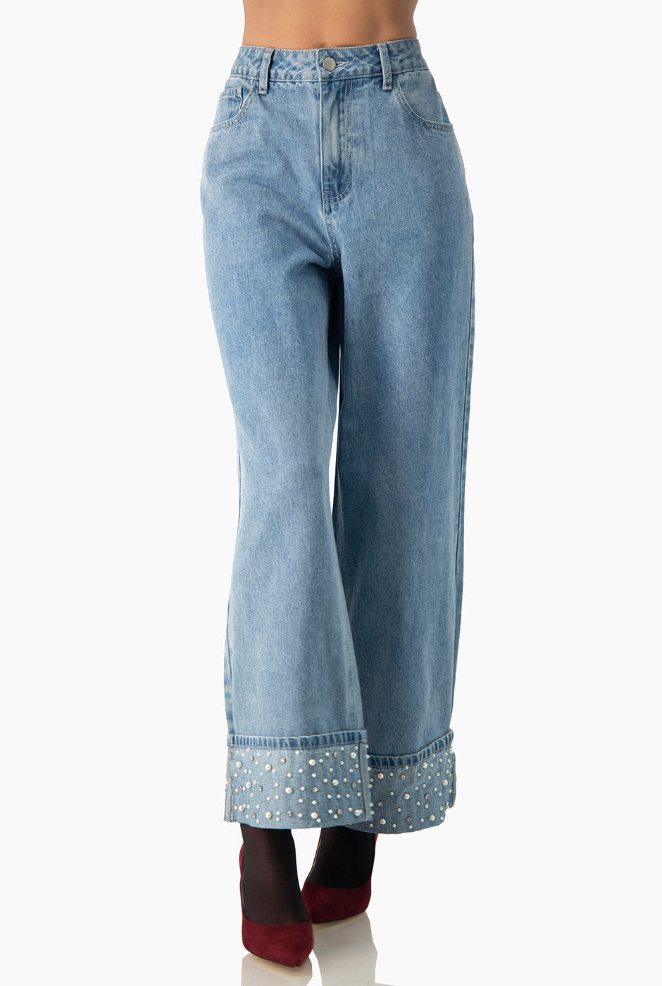 Jeans Ivonne con perlas