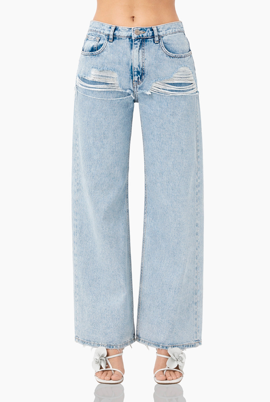 Jeans denim destroyed