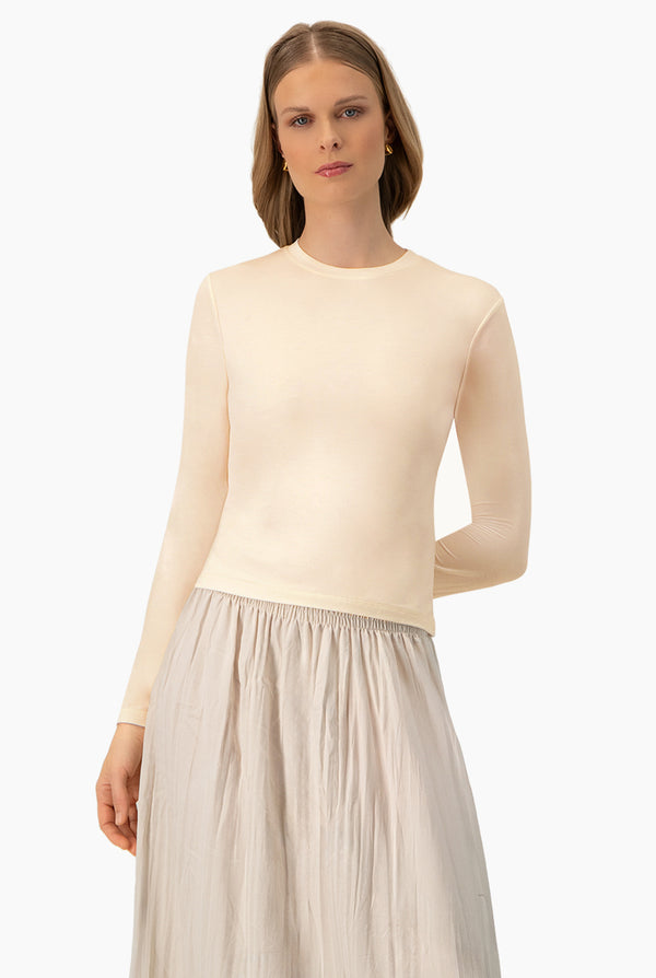 Playera basica lisa manga larga