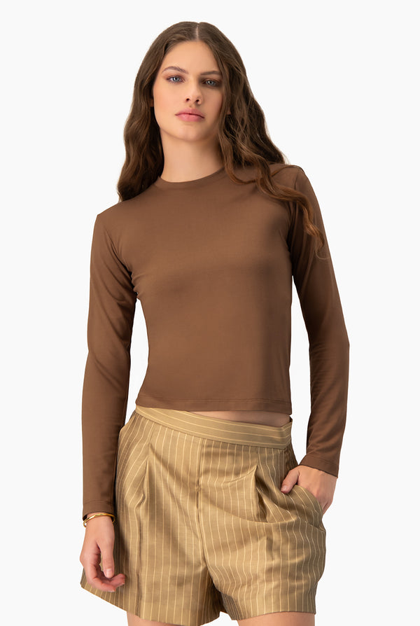 Playera basica lisa manga larga