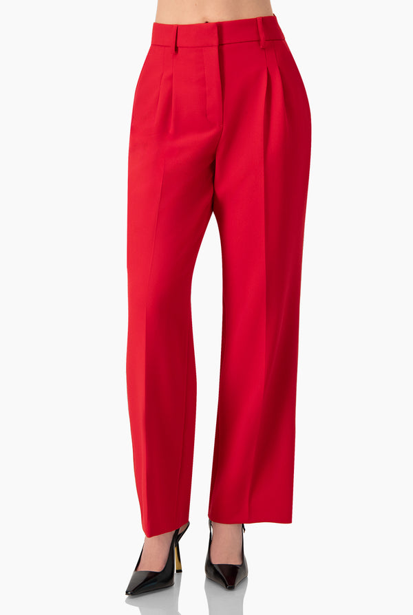 Pantalon amplio sastreado con bolsillos traseros simulados