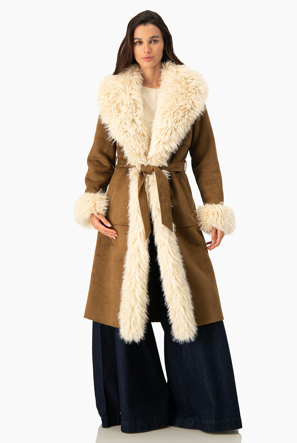 Abrigo Suede/Fur