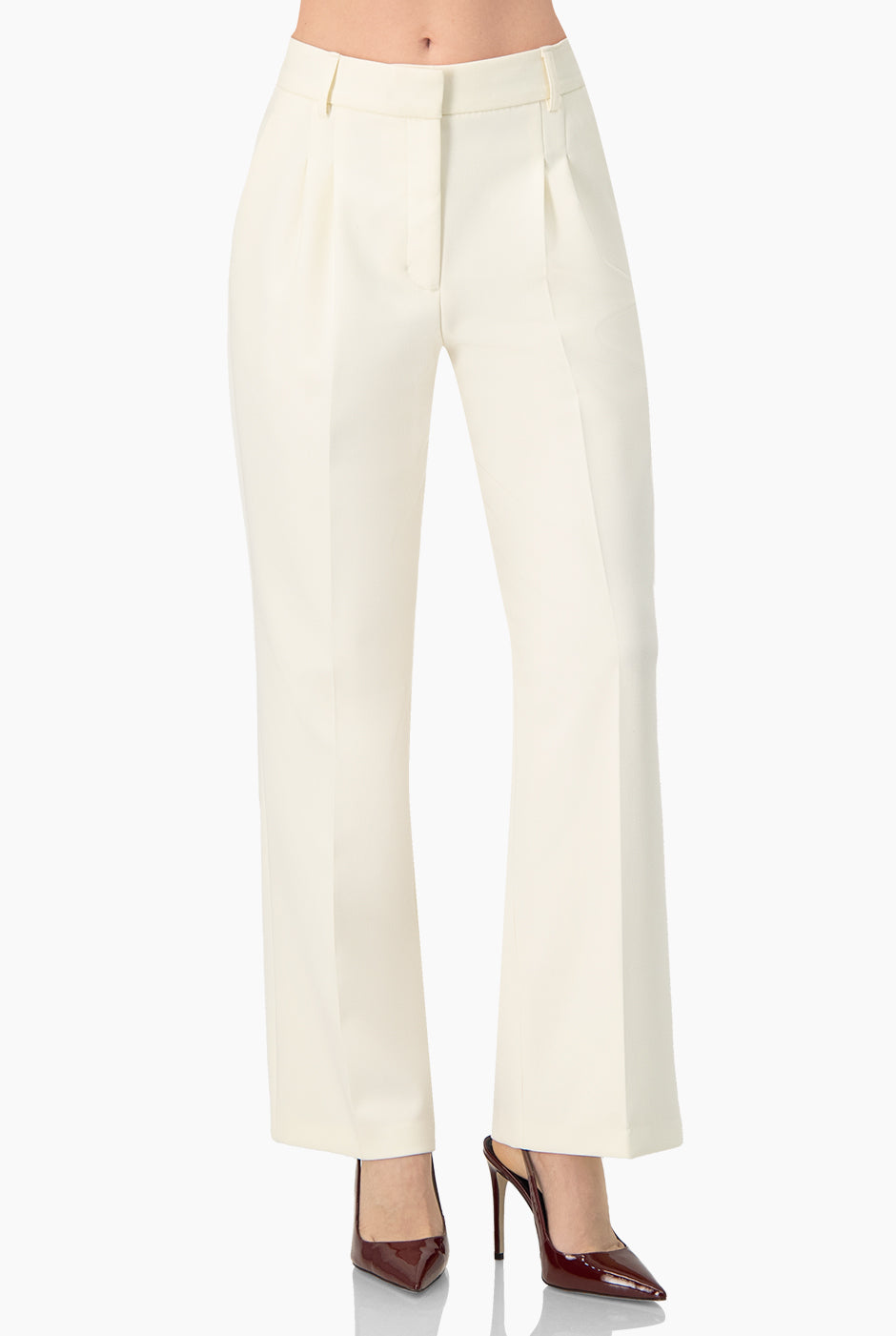Pantalon amplio sastreado con bolsillos traseros simulados
