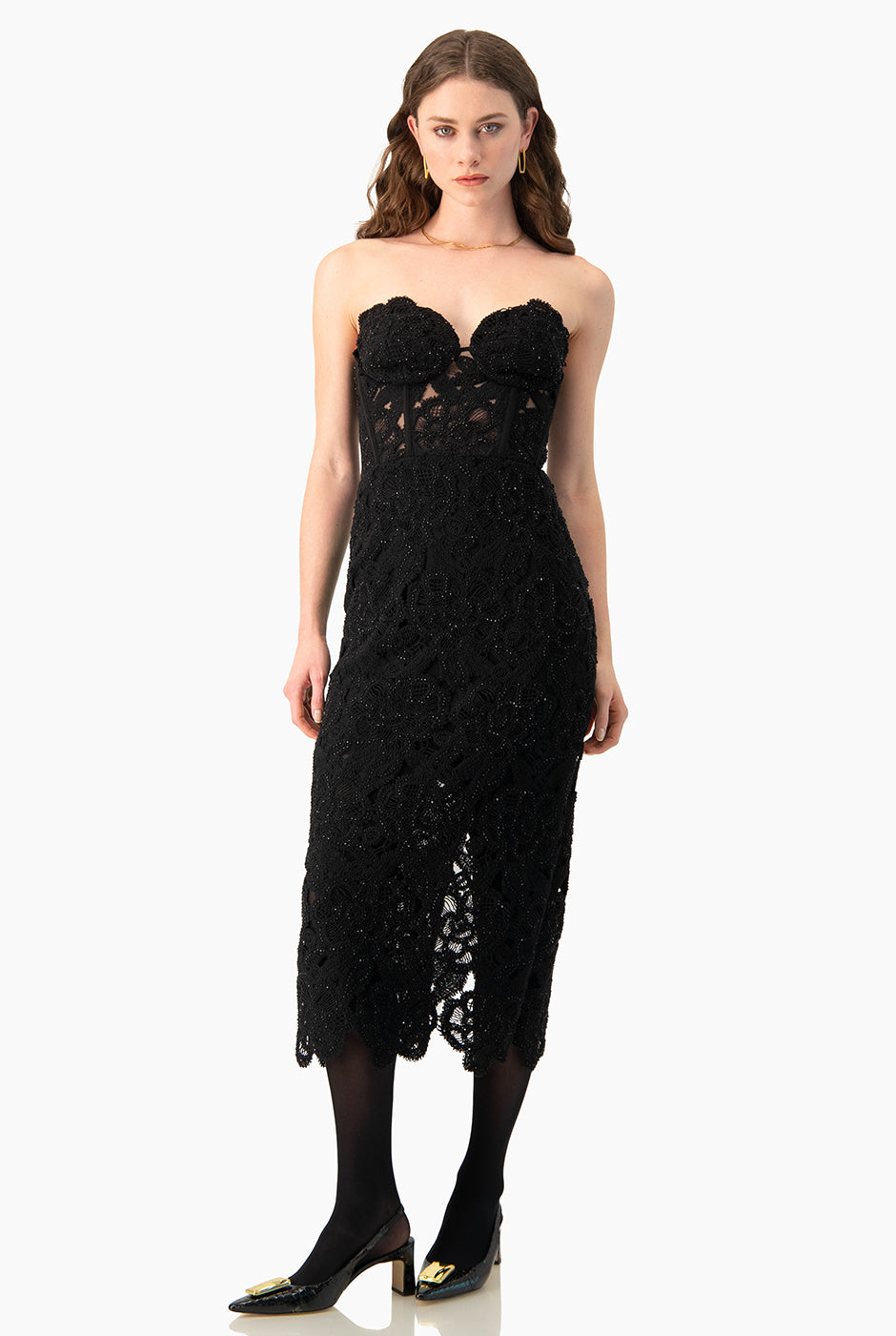 Vestido Couture negro corset