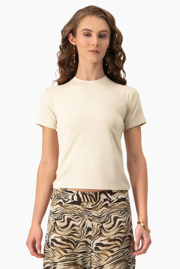 Playera basica lisa manga corta