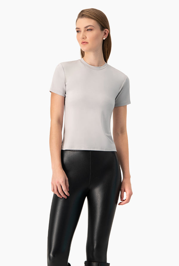 Playera basica recta manga corta