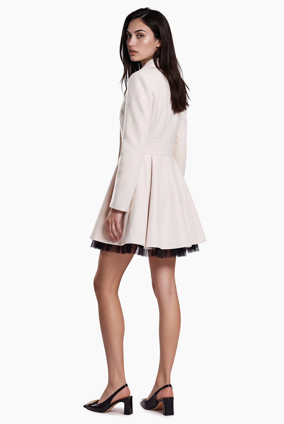 Abrigo peacoat Ivonne marfil