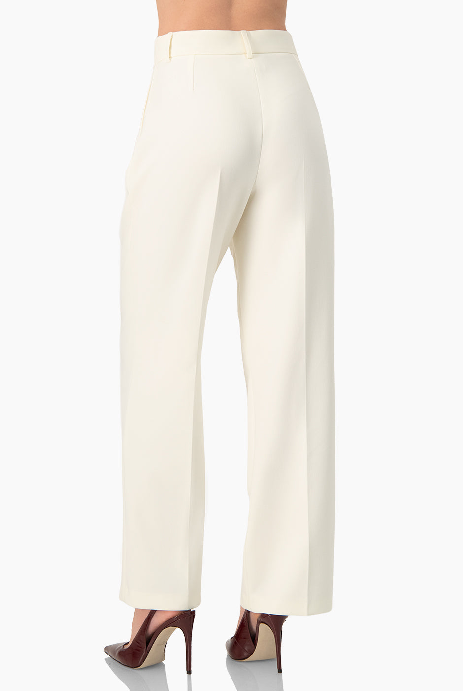 Pantalon amplio sastreado con bolsillos traseros simulados