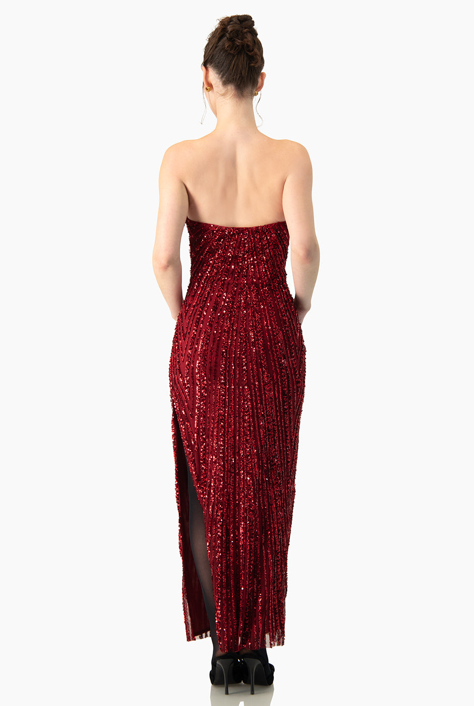 Vestido Couture largo con abertura